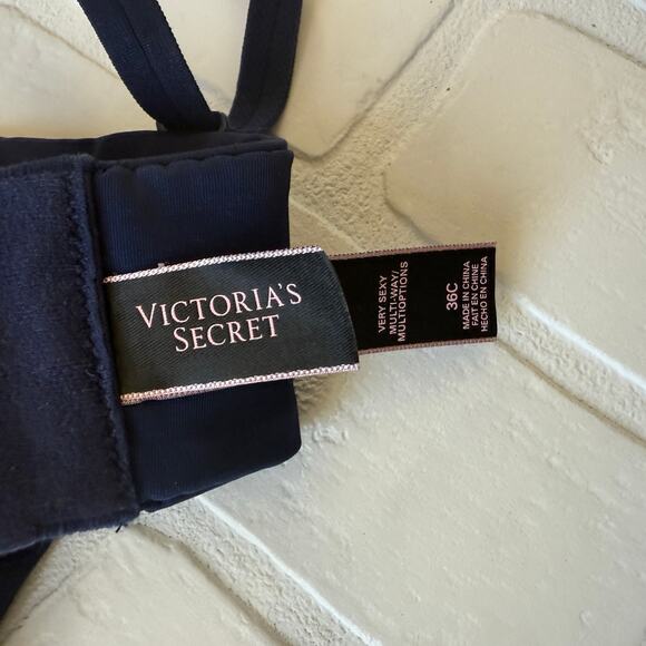 Victoria's Secret Very Sexy Multiway /Multi Option Navy Blue Hot Pink Bra 36C - Picture 5 of 5